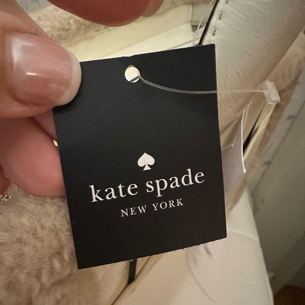 Kate Spade Cream Tote with Sherpa Trim - Picture 11 of 13